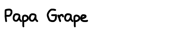 Papa Grape font preview